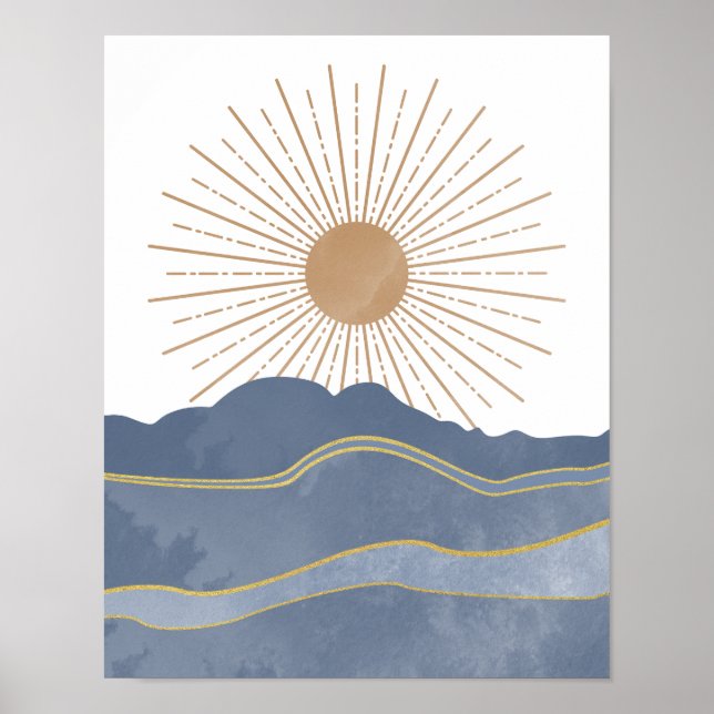 Die Sonne und die blauen Berge Poster (Vorne)