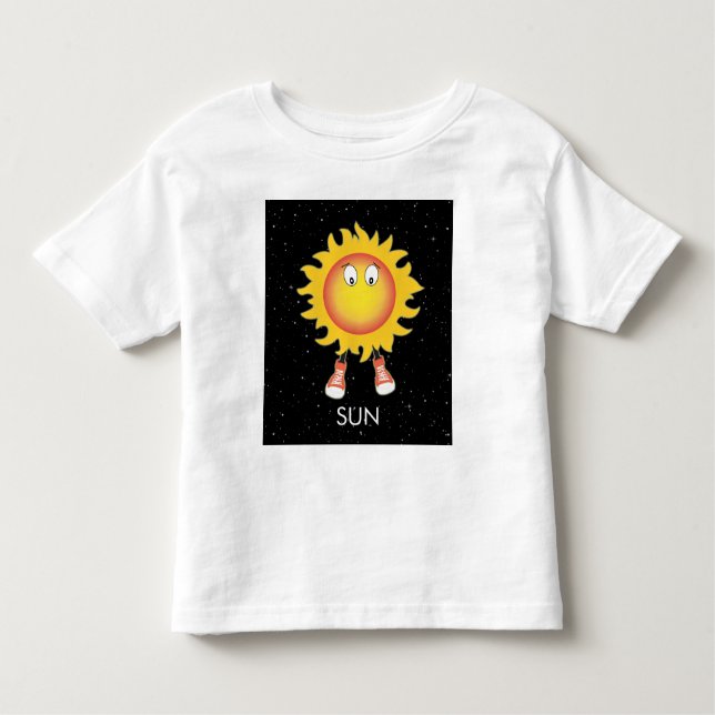 Die Sonne und die Sterne im Weltraum Kleinkind T-shirt (Vorderseite)