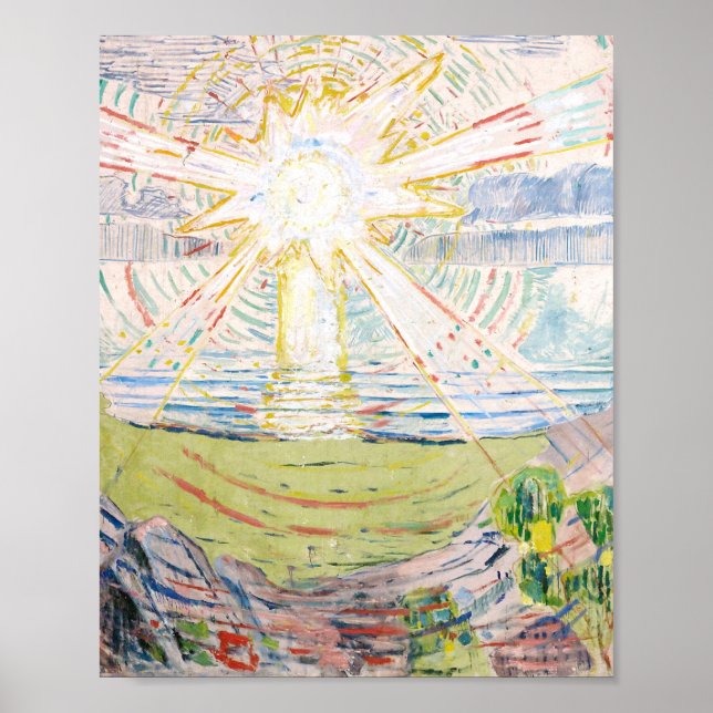 Die Sonne von Edvard Munch Poster (Vorne)
