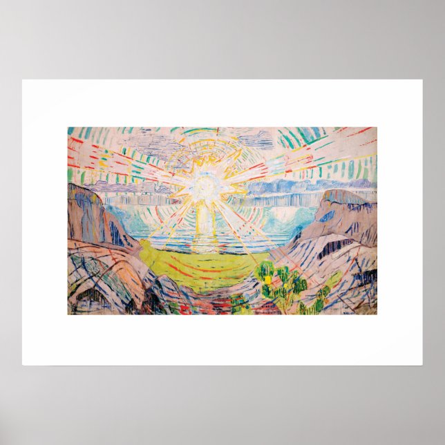 Die Sonne von Edvard Munch Poster (Vorne)