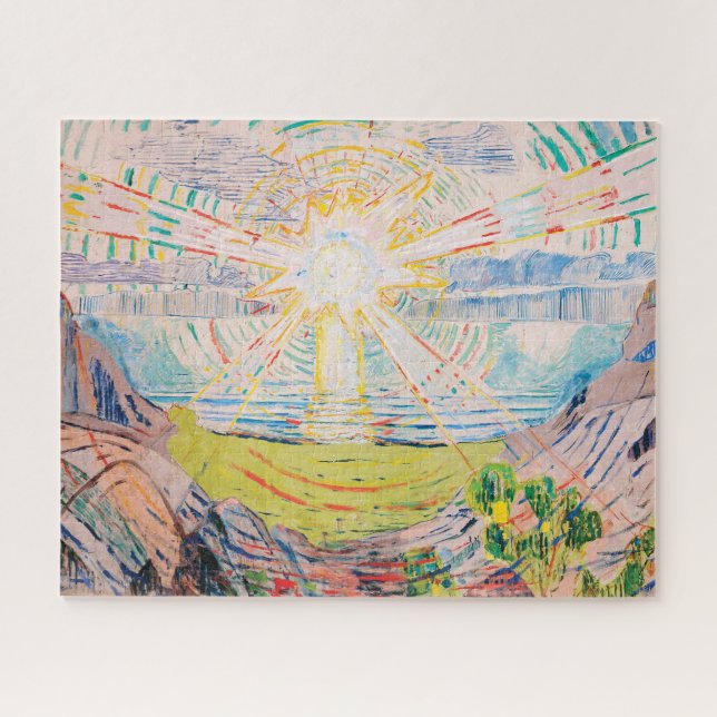 Die Sonne von Edvard Munch Puzzle (Horizontal)