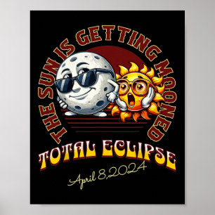 Die Sonne wird 2024 total Solar Eclipse getaucht Poster