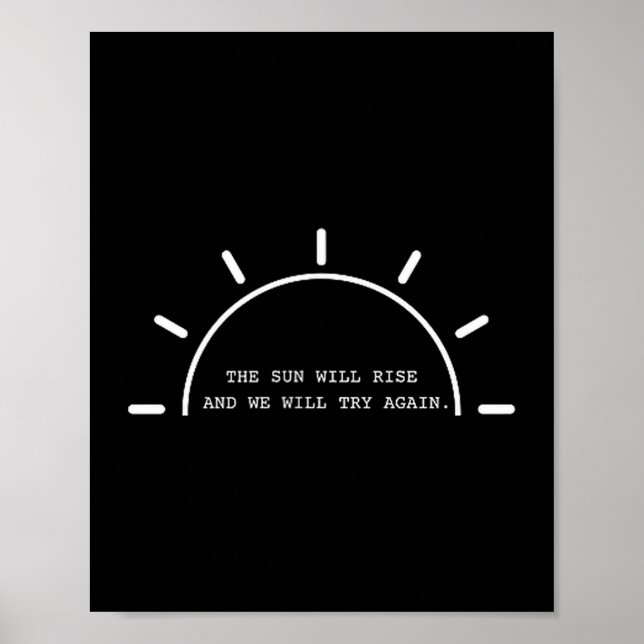 Die Sonne wird aufgehen, wir werden es wieder vers Poster (Vorne)