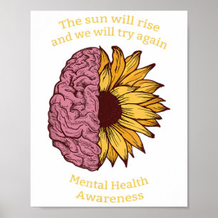 Die Sonne wird das Bewusstsein für psychische Gesu Poster
