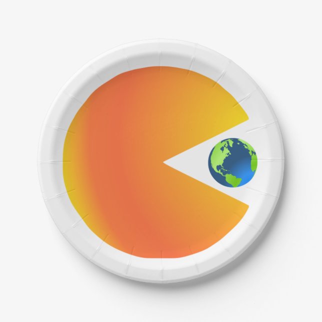 Die Sonne wird die Erde verschlingen  Pappteller (Vorderseite)