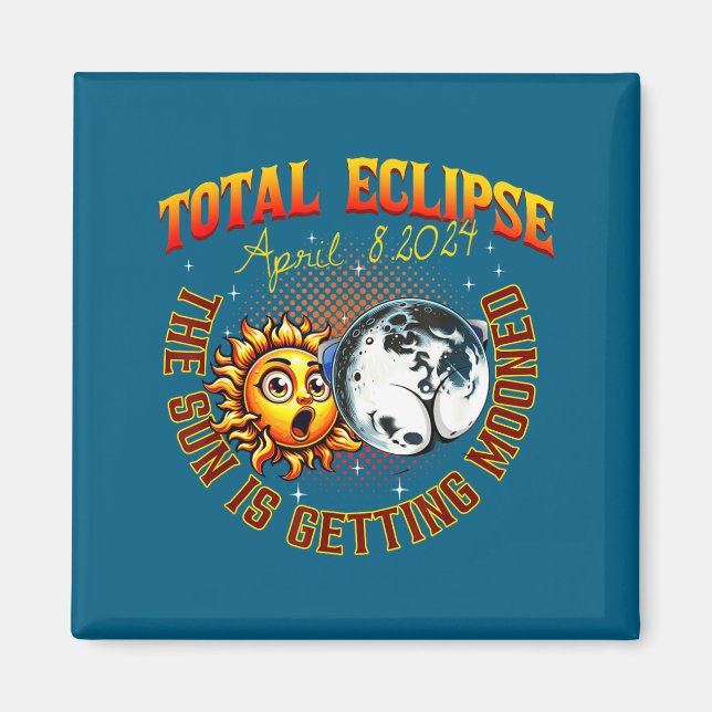 Die Sonne wird Mondfinsternis Total Sonnenfinstern Magnet (Vorne)