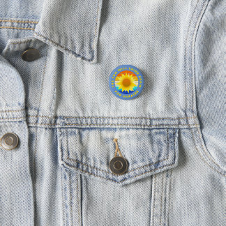 Die Sonne wird wieder für die Ukraine Sonnenblume Button