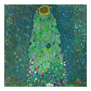Die Sonnenblume, die Unendlichkeit kommt von hinte Fotodruck