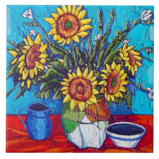 Die Sonnenblume-Fliese Fliese