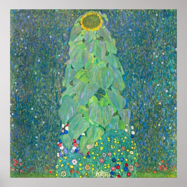 Die Sonnenblume von Gustav Klimt Poster (Vorne)