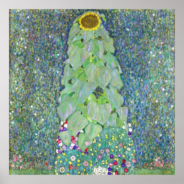 Die Sonnenblume von Gustav Klimt Poster (Vorne)