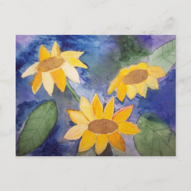 Die Sonnenblumen Postkarte (Vorderseite)