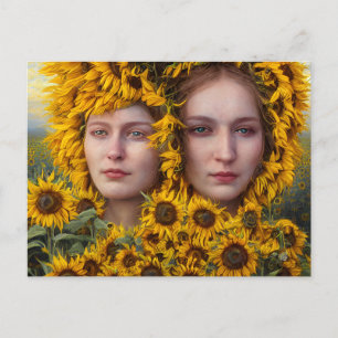 Die Sonnenblumen Postkarte