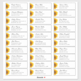 Die Sonnenblumen sind die Adresse. Rustikale Versa Aufkleber