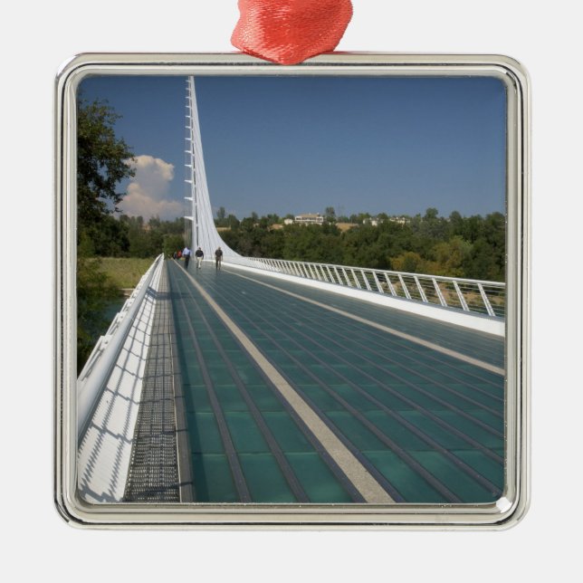 Die Sonnenbrücke in der Bucht von Turtle Silbernes Ornament (Vorne)