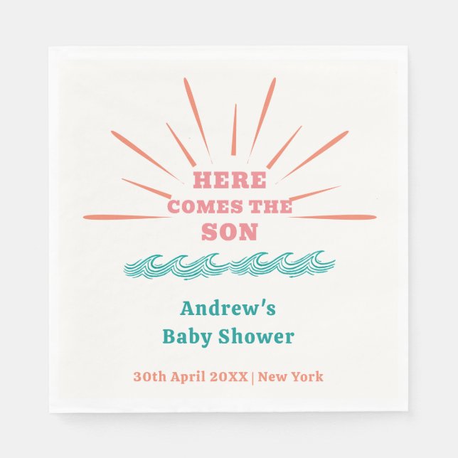 Die Sonnenschirme des Strandes kommen hier zur Son Serviette (Vorderseite)