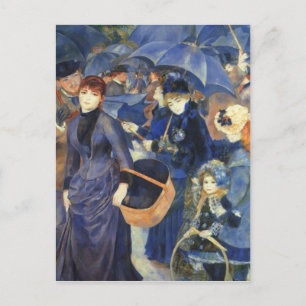 Die Sonnenschirme von Pierre Renoir Postkarte