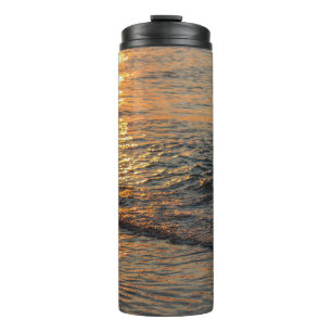 Die Sonnenuntergangsreflexion auf dem schönen Meer Thermosbecher