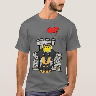 Die sonnige Dackel ist der König des Schlosses T-Shirt