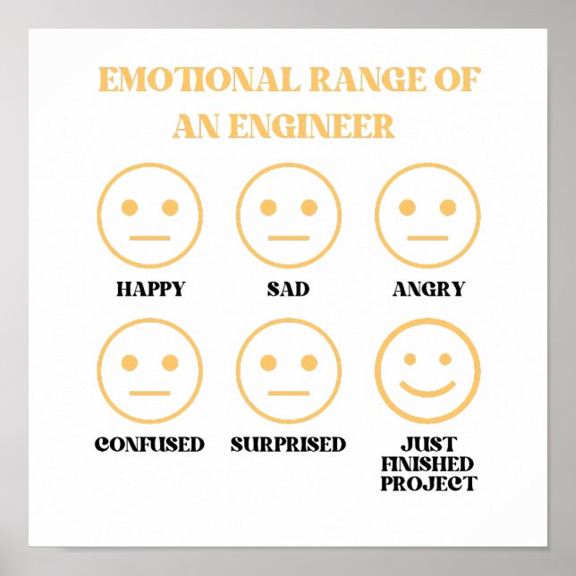Die sonnige emotionale Reichweite eines Ingenieurs Poster (Vorne)
