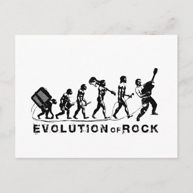 Die sonnige Evolution von Rock Postkarte (Vorderseite)