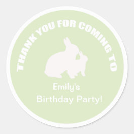 Die sonnige Geburtstagsparty dankt Ihnen für den s Runder Aufkleber