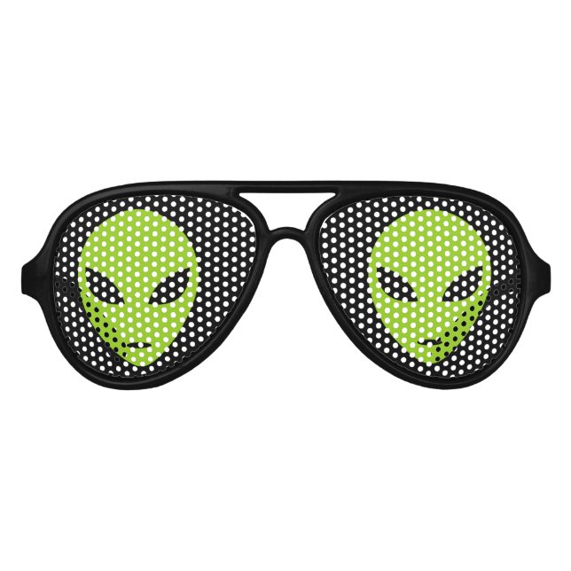 Die sonnige Grünfläche Alien Party Sonnenbrille (Vorderseite)
