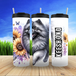 Die sonnige Lage von Keeshond Thermosbecher