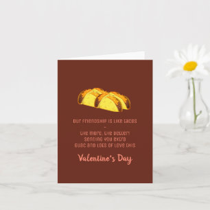 Die sonnige Liebe und der Valentinstag von Tacos Karte