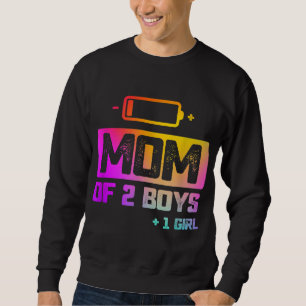 Die sonnige Mama von 2 Jungen 1 Mädchen mit niedri Sweatshirt