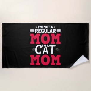 Die sonnige Mama zu Shirts, Die Katze, Mutter Tee, Strandtuch