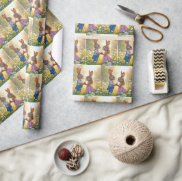 Die sonnige Romance auf einem dunklen Feld Geschenkpapier