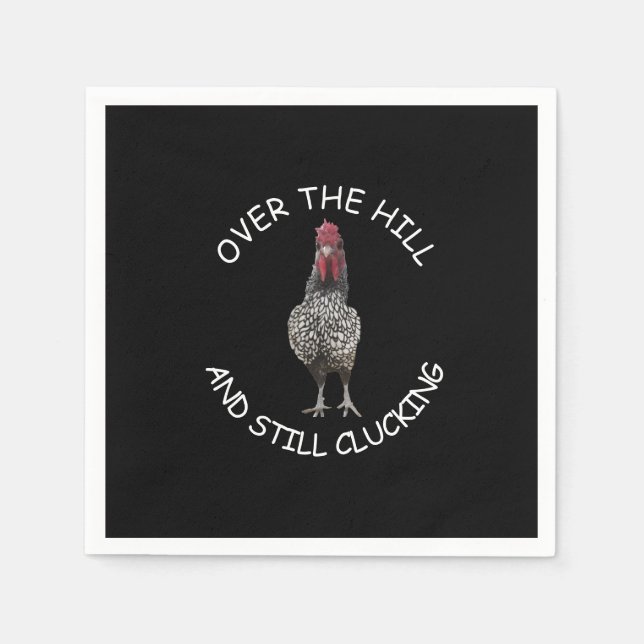 Die sonnige Rooster über dem Hügel klammert noch P Serviette (Vorderseite)
