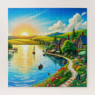 Die sonnige Ruhe am Lakeside Village Puzzle