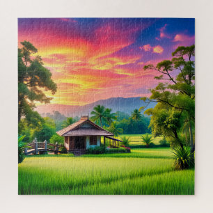 Die sonnige Ruhe im Grünen Puzzle