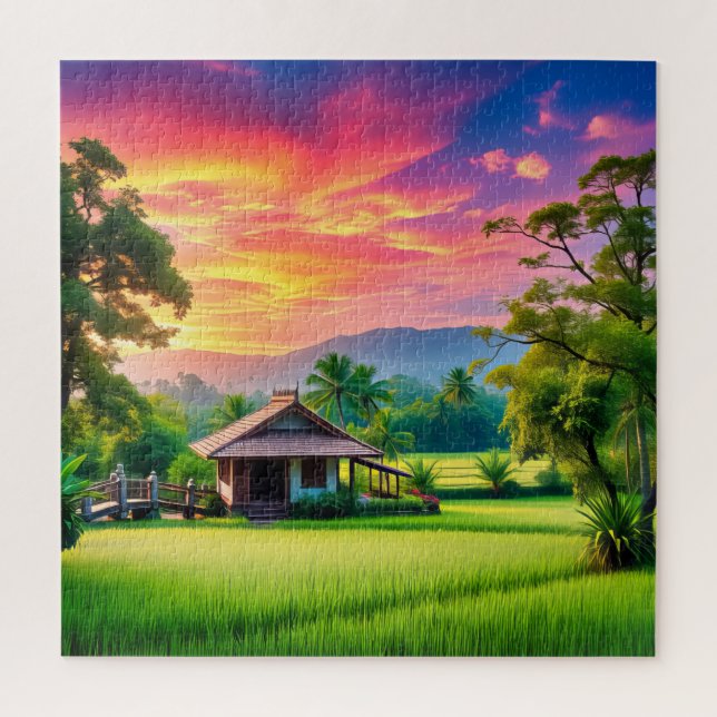 Die sonnige Ruhe im Grünen Puzzle (Vertikal)