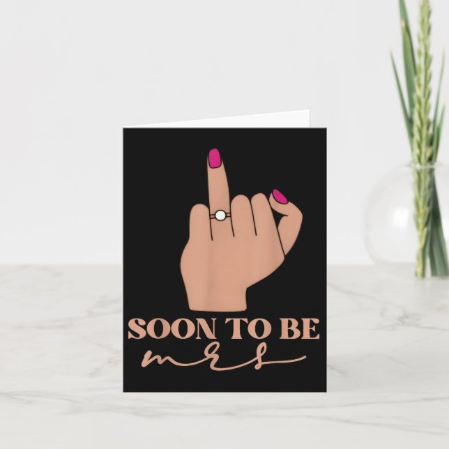 Die sonnige Verlobung wird bald Frau Bachelorette  Karte (Vorderseite)