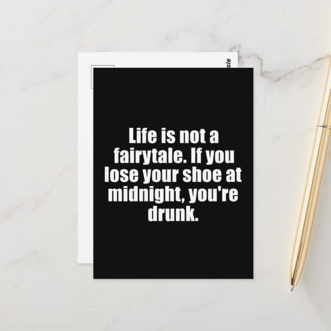 Die sonnigen sarkastischen Redewendungen, berühmte Postkarte (Vorderseite/Rückseite Beispiel)