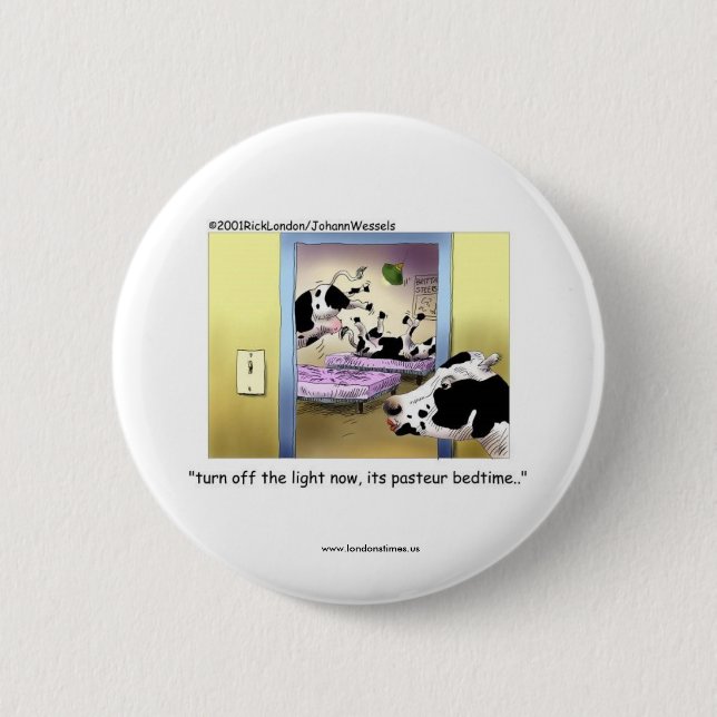 Die sonnigen Tasten: Kühe: Pasteur Bedtime Button (Vorderseite)