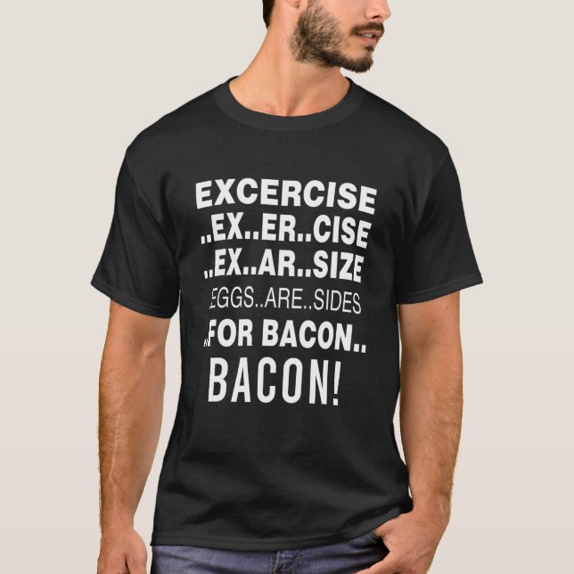 Die sonnigen Trainingseier sind für Bacon nebenein T-Shirt (Vorderseite)