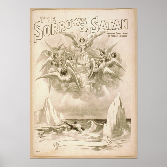 Die Sorgen des Satan c1898 Vintag Poster (Vorne)