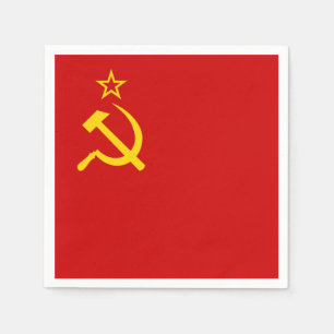 Die Sowjetunions-Flagge Serviette