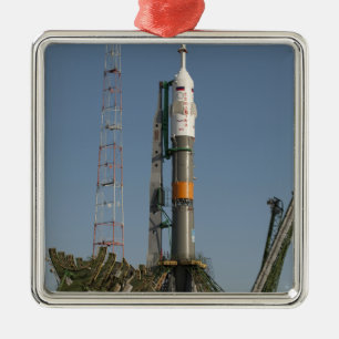 Die Soyuz Rakete kurz nach Ankunft Silbernes Ornament