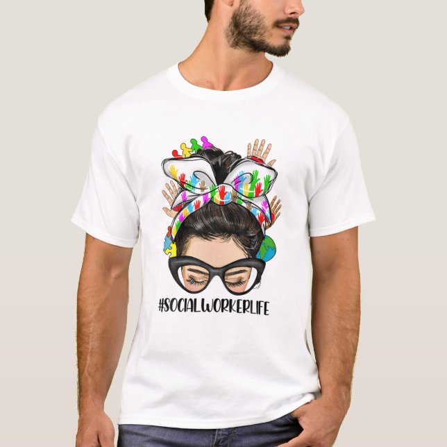 Die Sozialarbeiter im Gesundheitswesen, Messy Bun  T-Shirt (Vorderseite)