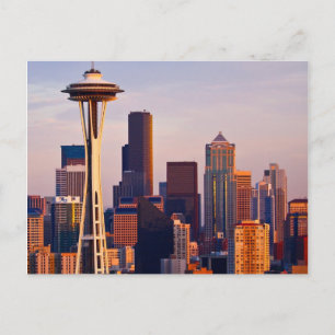 Die Space Needle ist ein Turm in Seattle Postkarte