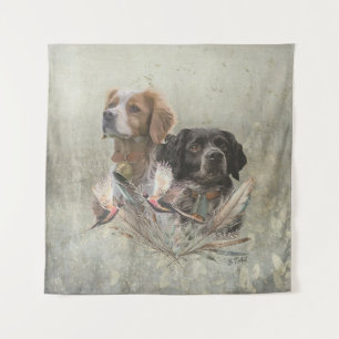 Die Spaniels der Bretagne, die Bretagne, Wandteppich
