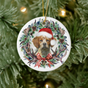 Die Spaniels in der Bretagne, Weihnachten Keramik Ornament