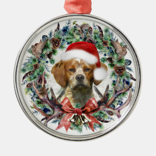 Die Spaniels in der Bretagne, Weihnachten Ornament Aus Metall