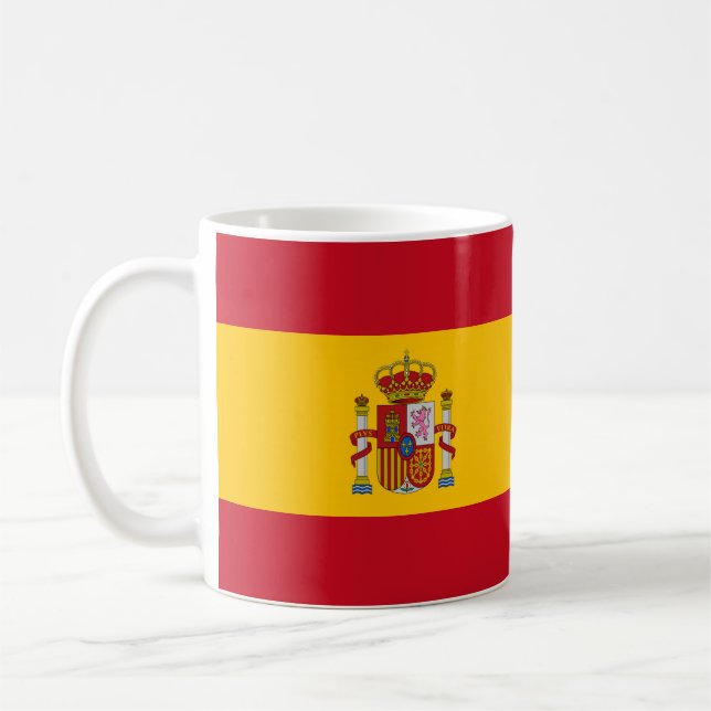 die spanische Flagge zerteilt Kaffeetasse (Links)