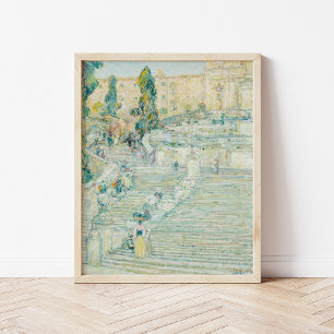 Die Spanische Treppe, Rom   Childe Hassam Poster